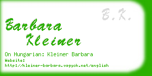 barbara kleiner business card